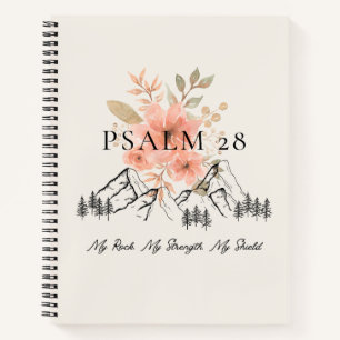 Psalm 28 Spiral Notebook 8.5 x 11