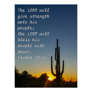 Psalm 29:11 poster