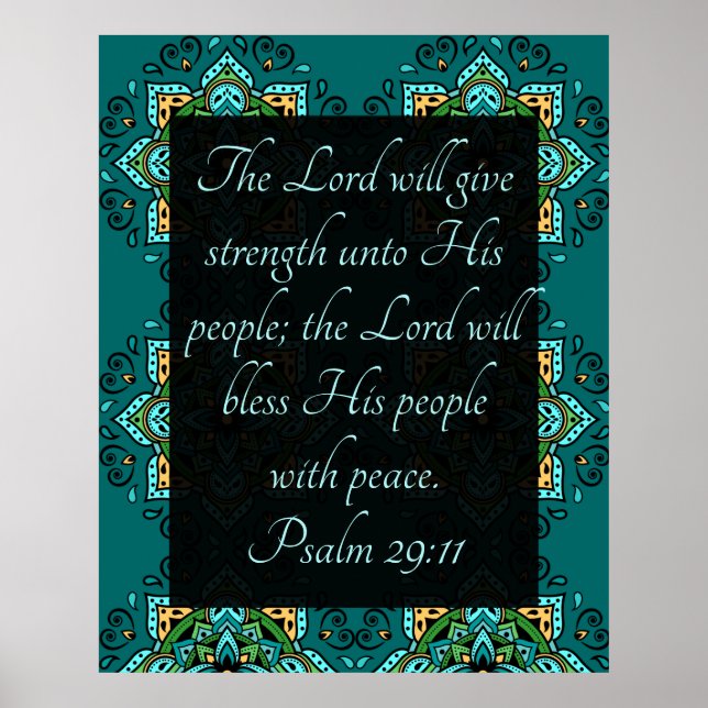 Psalm 29:11 poster (Front)