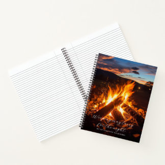 Psalm 30:5 Bible Study Campfire Custom  Notebook