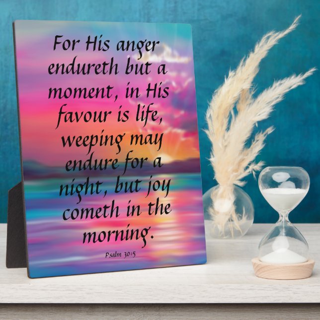 Psalm 30:5    plaque (Side)