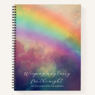 Psalm 30:5 Rainbow Custom Sketchbook Notebook
