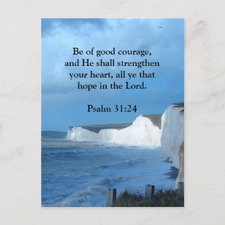 Psalm 31:24 postcard