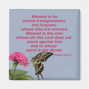Psalm 32:1-2 magnet