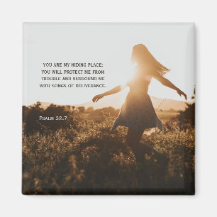 Psalm 32:7 You are my hiding place Bible Verse Magnet