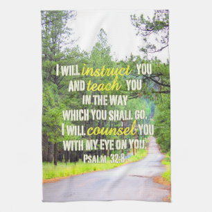 Psalm 32:8 Kitchen Towel