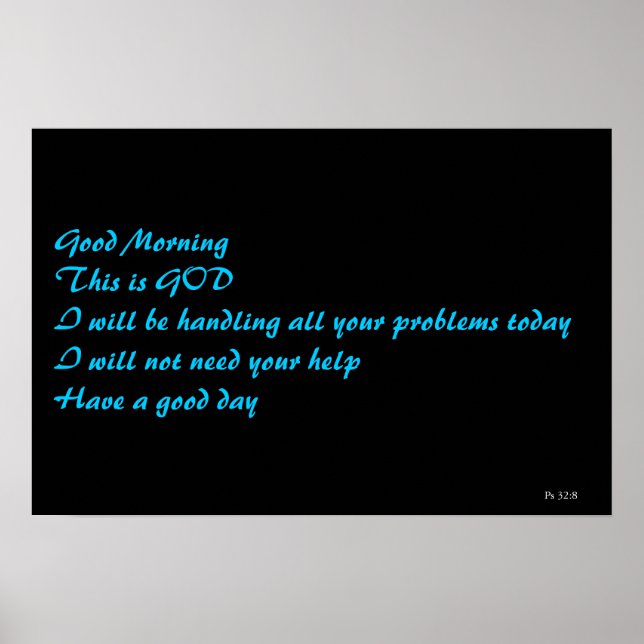 Psalm 32:8 poster (Front)