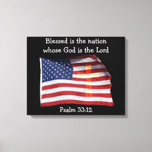 Psalm 33:12 Canvas Print
