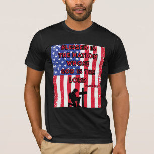 Psalm 33:12 Patriotic Christian T-Shirt