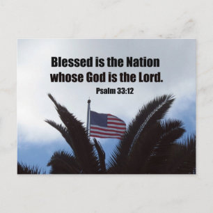 Psalm 33:12 postcard