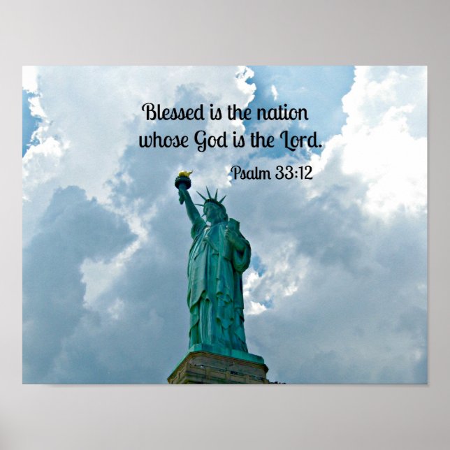 Psalm 33:12 poster (Front)