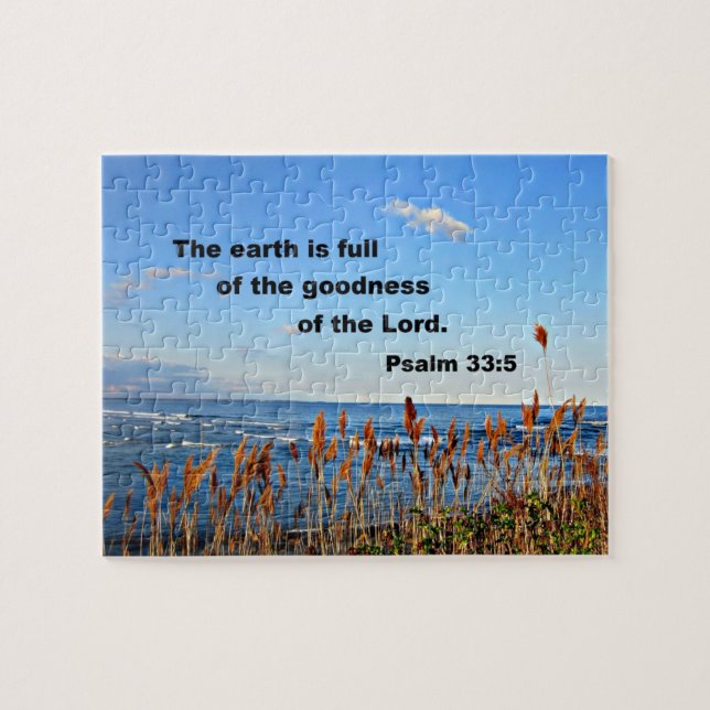 Psalm 33:5 The earth is full of the goodness of  Jigsaw Puzzle (Horizontal)