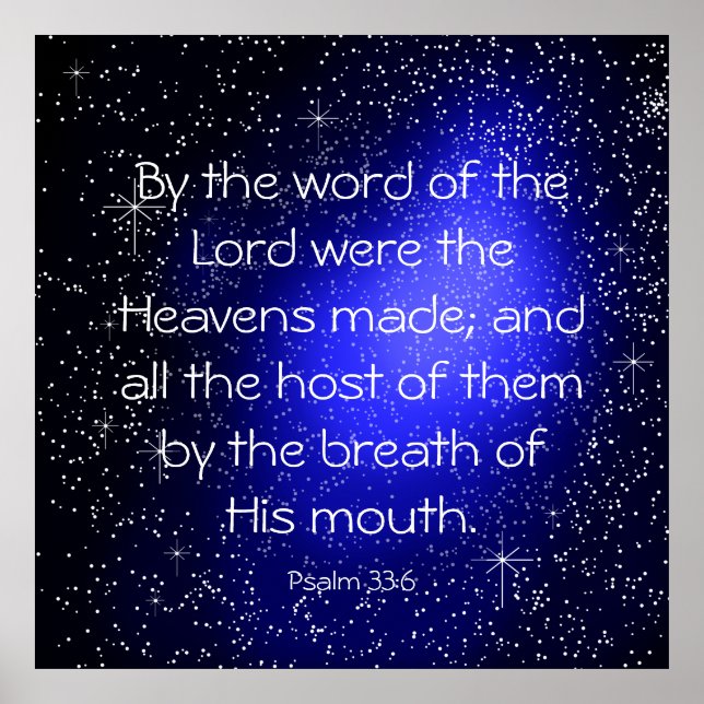 Psalm 33:6  poster (Front)