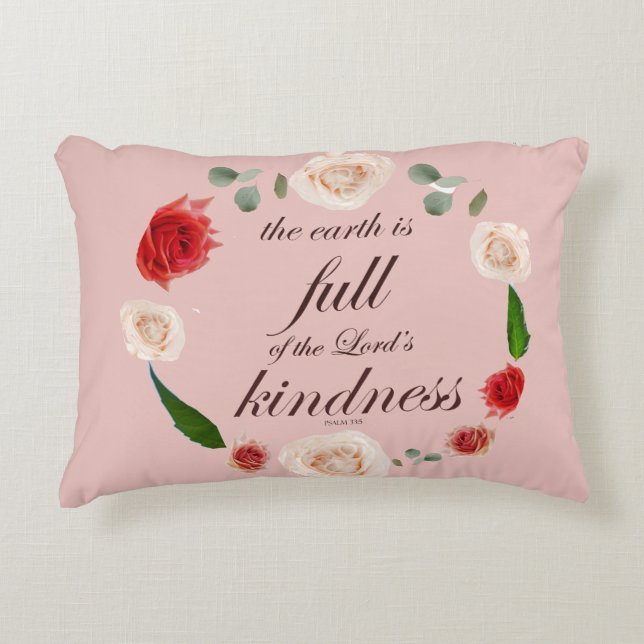 psalm 33 full kindness decorative cushion (Front)