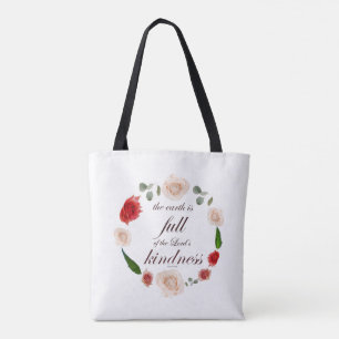 psalm 33 full kindness tote bag