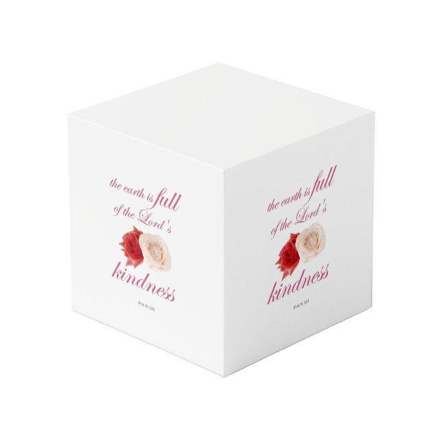 Psalm 33 – "The Earth is Full of Lord’s Kindness Cube (Front Angled)