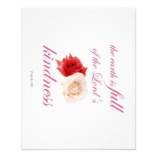 Psalm 33 – "The Earth is Full of Lord’s Kindness Photo Print