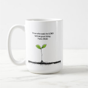 Psalm 34:10 Christian Bible Mug Encouragement Gift