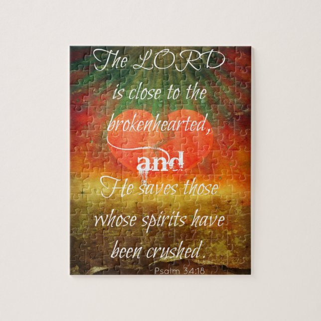 Psalm 34:18 Love Jigsaw Puzzle (Vertical)