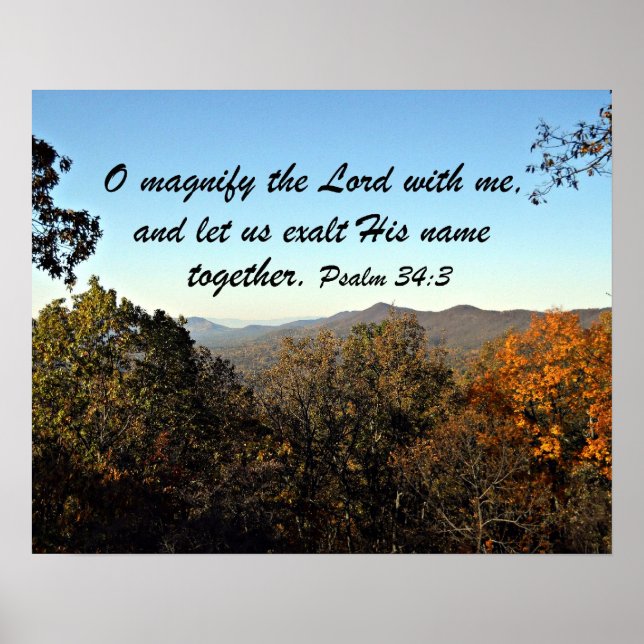 Psalm 34:3 poster (Front)