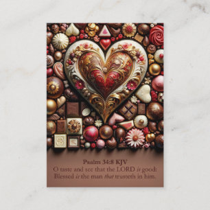 Psalm 34:8 and Psalm 22:26 KJV Cards - Confections