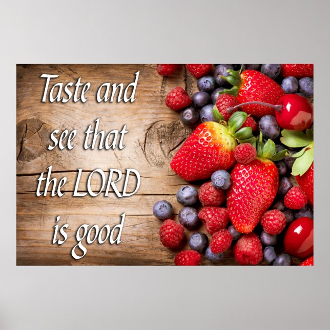 Psalm 34:8 poster (Front)