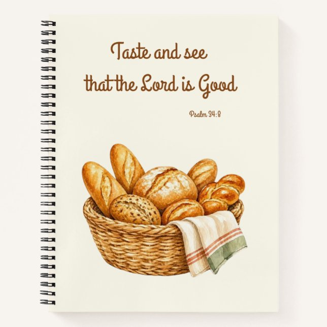 Psalm 34:8 Recipe Notebook (Front)