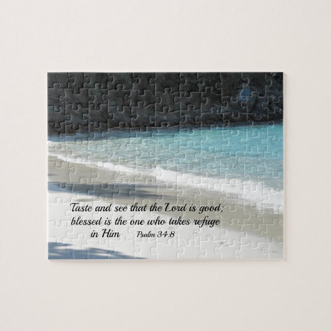 Psalm 34:8 Taste and see that the Lord is good... Jigsaw Puzzle (Horizontal)