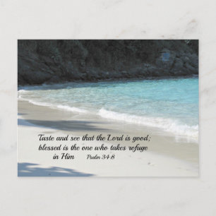 Psalm 34:8 Taste and see that the Lord is good... Postcard