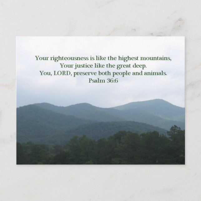 Psalm 36:6 postcard (Front)