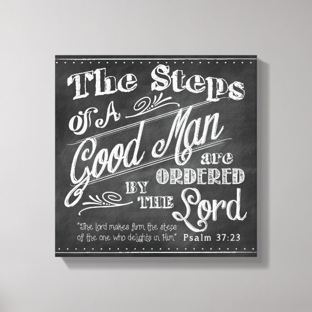 Psalm 37:32 Father's Day Wrapped Canvas (Front)