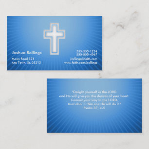 Psalm 37; 4-5 - Christian Business Card
