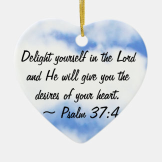 Psalm 37:4 ceramic tree decoration