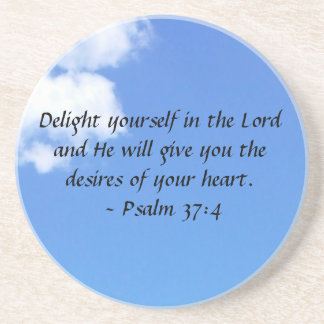 Psalm 37:4 coaster