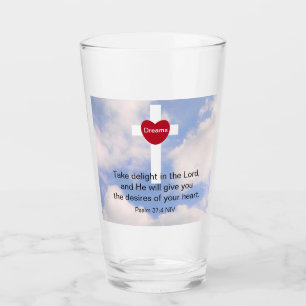 Psalm 37:4 Take Delight in the Lord Dreams Cross Glass