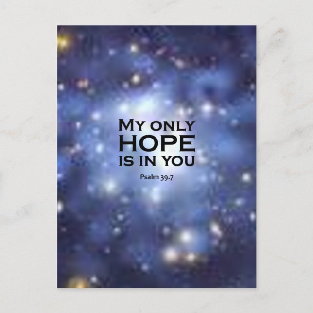 Psalm 39:7 postcard (Front)