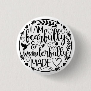 Psalm 39 Wonderfully Made Christian Scripture  3 Cm Round Badge