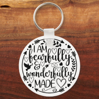 Psalm 39 Wonderfully Made Christian Scripture  Key Ring