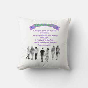 Psalm 3 Vs 3-4 T-Shirt Cushion