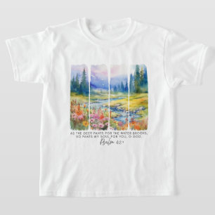 Psalm 42:1 As the Deer Nature Brushstrokes T-Shirt