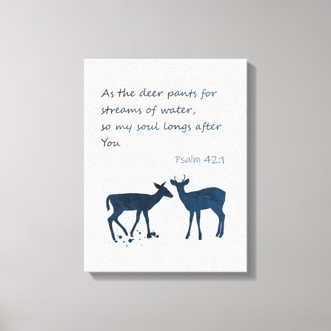 Psalm 42 1 Like A Deer Pants For Water Canvas Print (Front)