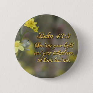 Psalm 43:3 Yellow Wildflowers Button