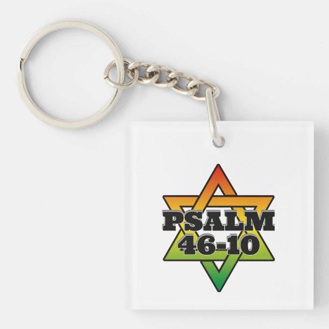 Psalm 46-10 - Acrylic Keychain (Front)