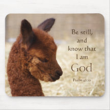 Psalm 46:10 Alpaca Mousepad