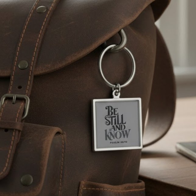 Psalm 46:10 Be Still and Know Faith Keychain (Creator Uploaded)