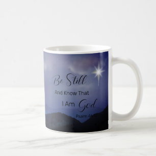 Psalm 46:10 Be Still and Know Peace Christmas Star Coffee Mug