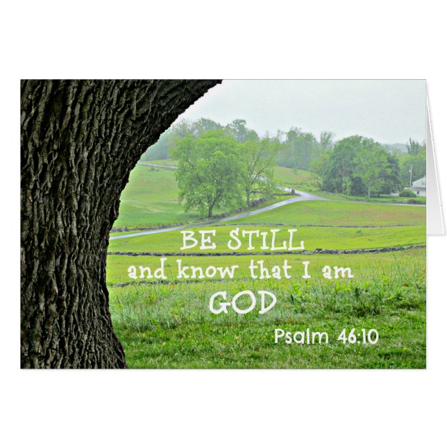 Psalm 46:10 Be still and know that I am God. (Front Horizontal)
