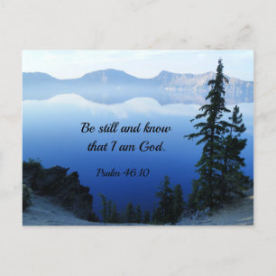 Psalm 46:10 Be still and know that I am God Postcard