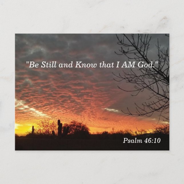 Psalm 46:10 Be Still Bible Verse Memory Card (Front)