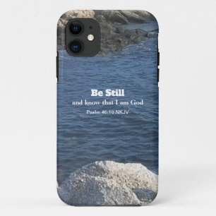 Psalm 46:10 Be Still Photo of Ocean Christian Blue Case-Mate iPhone Case